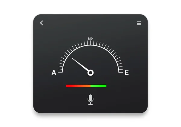Modern online tuner interface showing a note in tune
